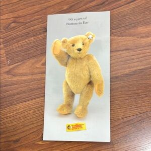 Steiff Sterling Silver Button 90 Year Jubilee -- "Button in Ear" New on Card